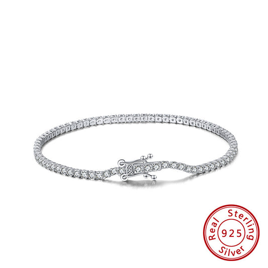 Silver tennis bracelet
