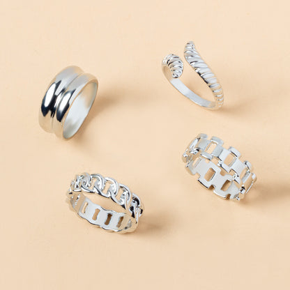 Vintage Snake Knuckle Rings 4 Piece Set