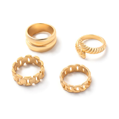 Vintage Snake Knuckle Rings 4 Piece Set