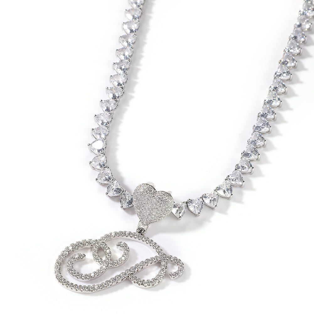 Personalized Initial Heart Pendant